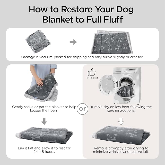 Bedsure Waterproof Dog Blankets for Small Dogs - Soft Print Sherpa Fleece Puppy Cat Blanket Washable, Cozy Plush Reversible Throw Furniture Protector for Pet Kitten Doggy, 25"X35", Smokey Grey