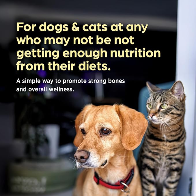 Pet-Cal Calcium, Phosphorous, and Vitamin D Supplement for Dogs & Cats, Daily Dietary Support, Palatable Chewable Tablets, 60 Count Bottle