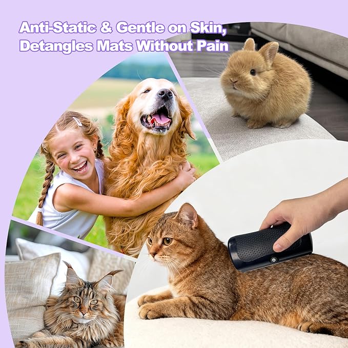 Deshedding Brush For Shedding - Short Long Hair Pet Dog Cat Grooming Tool Brush For Shedding Deshedding Brush for Pet Dogs Cats Rabbits Horses With Flea Comb
