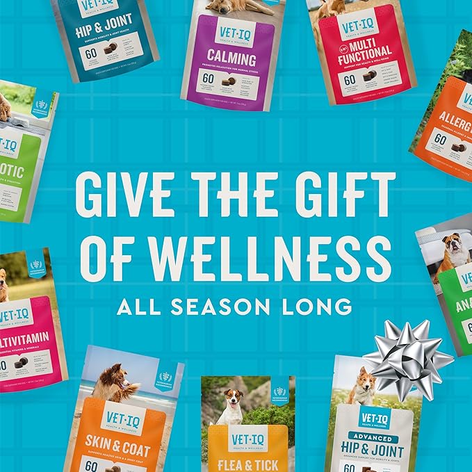VetIQ Calming Support Supplement, Calming Chews for Dogs Help Manage Stress and Promote Relaxation, Anxiety Relief for Dogs, Made in The USA, 120 Count (Pack of 2)