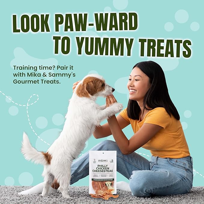 Mika & Sammy's Gourmet Jerky Dog Treats Made in The USA. (Chicken Cheese 5 0z)