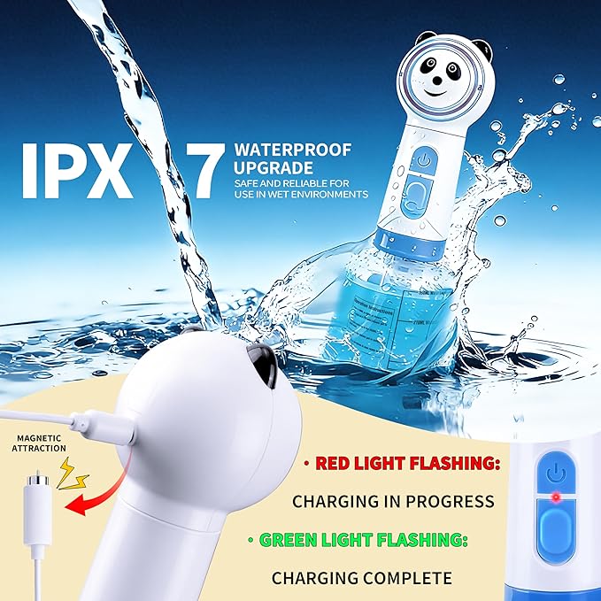 Electric Dog Shampoo Dispenser, Automatic Foam Soap Sprayer Cat soap Dispenser Includes an Extra Magnetic Charging Cable (2 in Total), Shampoo Foamer for Multi-Surface Cleaning (Kitchen/Bath) & Pets