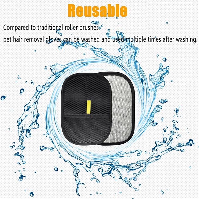 Pet Hair Removal Glove, Electrostatic Gloves Pet Hair, Reusable Electrostatic Pet Cat Dog Hair Remover Grooming Glove, 1/2 Pcs Static Pet Hair Removal Gloves for Couch, Furniture, Carpet, Curtain (1)