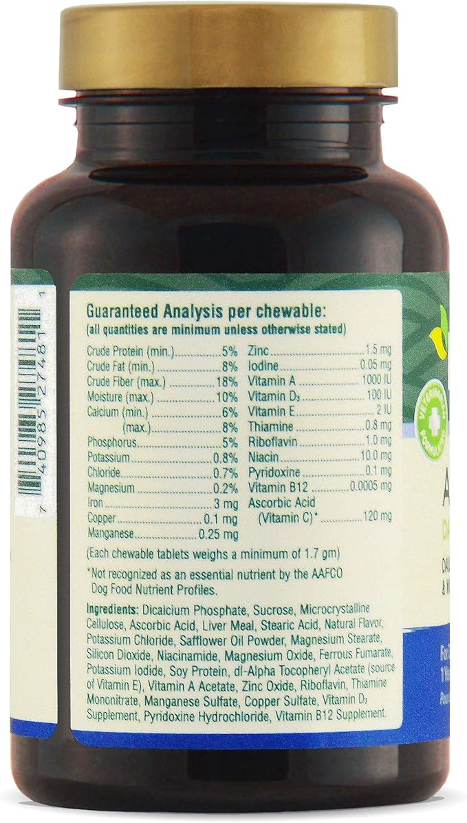 Petnc Adult Multi Chewables (75 Count), Daily Dog MultiVitamin & Multimineral Support, Includes Zinc, Magnesium & More, Supports Overall Health, For Dogs 1+ Year, Liver Flavor