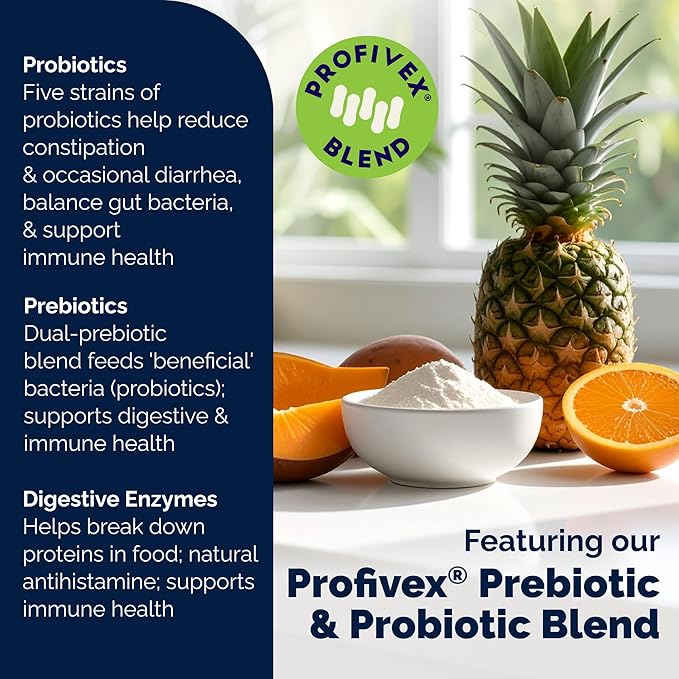 Vetnique Glandex Daily Probiotics for Dogs with Prebiotics to Support Gut Health, Diarrhea with Fiber and Digestive Enzymes, Dog Probiotic Chews or Powders (30ct Chews, Bacon Chews)