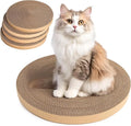 4pcs Cat Scratch Pad, Cat Scratcher Cardboard & Cat Scratching Pads - Round Cat Scratcher Refill, 10 Inch Diameter 7/8 Inch Thick cat scratchers for Indoor Cats