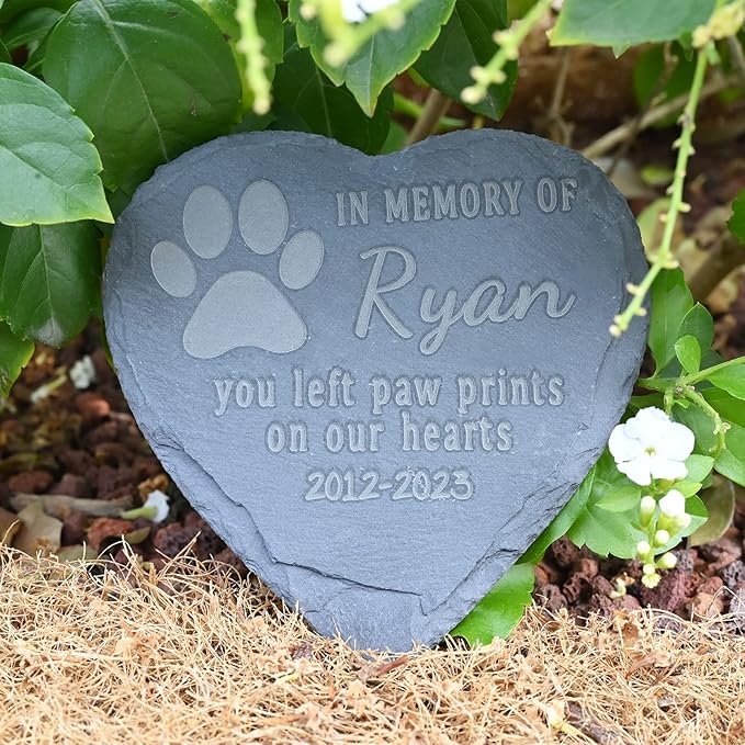 Pet Memorial Stones Personalized, Pet Memorial Gifts, Dog Memorial Gifts for Loss of Dog, Loss of Dog Sympathy Gift, Gifts for Loss of Cat, Gifts for Loss of Pet, 4''×4''/10×10cm