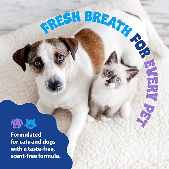 Dental Fresh Plaque & Tartar Control Water Additive for Dogs & Cats – Helps Support Clean Teeth, Healthy Gums & Fresh Breath – Advanced Formula Oral Care, 17 fl oz
