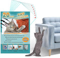 20pack Cat Scratch Deterrent Tape, Cat Scratch Furniture Protector, Clear Double Sided Anti Scratching Sticky Tape Couch Protector for Cats Training Tape, Cat Repellent for Furniture