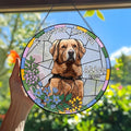 Custom Dog Portrait Art Suncatcher Stained Glass Remembrance Gift Cat Indoor Decor Window Hanging Dog Cat Bereavement Keepsake Loss of Pet