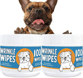 Wrinkle Wipes for Dogs - Soothe & Deodorize with Honeysuckle & Green Tea - Hypoallergenic Dog Wipes for Cleaning Faces, Paws & Butts - 200 Count Textured Wipes