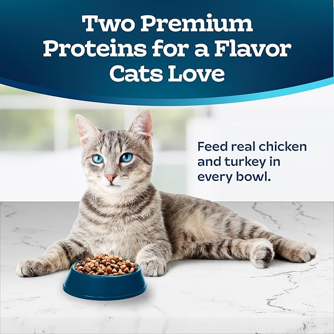 Blue Buffalo Tastefuls Adult Cat Dry Food, Multi-Protein Chicken & Turkey Recipe, 7-lb. Bag