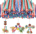 Parrot Toys 20 Pcs 5.5in, Bird Toys Bamboo Finger Traps,DIY Core Bird Chewing Toy Components,Colorful Chewing Toy,for Small Medium Parrots Parakeets,Cockatiel.