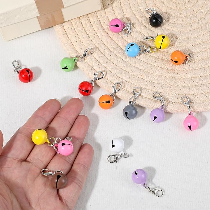 24pcs Cat Bell for Cat Collar, Small Dog Collar Bells, Metal Small Pet Puppy Bell for Pet Cats Dog Collars Charms Accessories