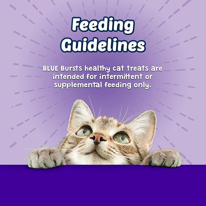 Blue Buffalo Bursts Crunchy & Creamy Cat Treats, Great for Training, Delish Liver & Beef, 5-oz Bag (Pack of 2)