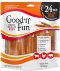 GOOD 'N' FUN Triple Flavor Ribs Chews for All Dogs, 24 Ounces, Treat Your Dog to Long-Lasting Chews Made with Beef Hide, Chicken and Pork Hide