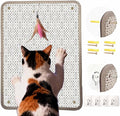 Cat Nail File Scratcher- Natural Sisal Scratching Pad with 80-Grit Aluminum Oxide, Wall/Floor Cat Scratcher is Ideal for Trimming Cat Nails & Furniture Protection