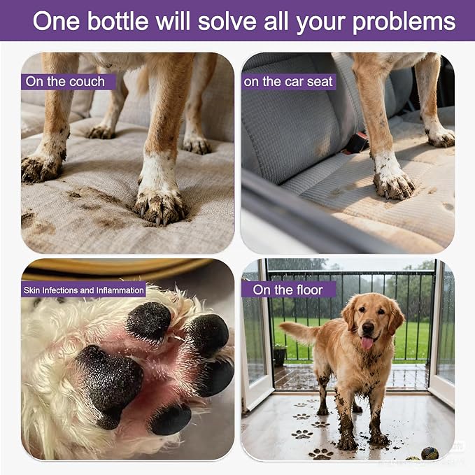 Paw Cleaner for Dogs and Cat – Lick Safe No-Rinse Dog Paw Cleaner, pH-Balanced,Cleans Muddy Paws/Odour, Soothes Sensitive Paws,Time-Saving Portable