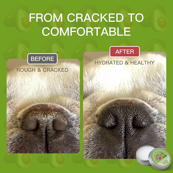 Paw Balm for Dogs and Cats, Paw Pad Balm with Avocado Oil & Witch Hazel, Beeswax Paw Cream for Dry, Cracked Pads, Lick-Safe Pet Paw Care, 2.1 oz