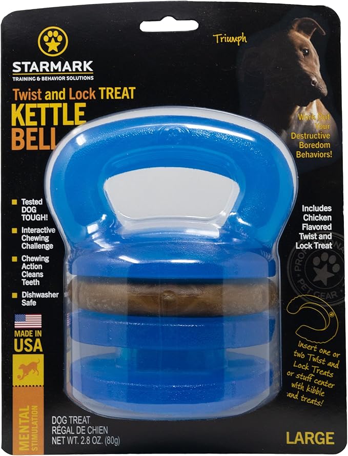 Starmark Twist and Lock Kettlebell Interactive Dog Toy