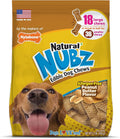Nylabone Nubz Natural Dog Chews, Peanut Butter Flavor Treats for Large Dogs, Long Lasting Dog Chew Bones Made in the USA, Rawhide Free, for Dogs Over 30 lbs. (18 Count)