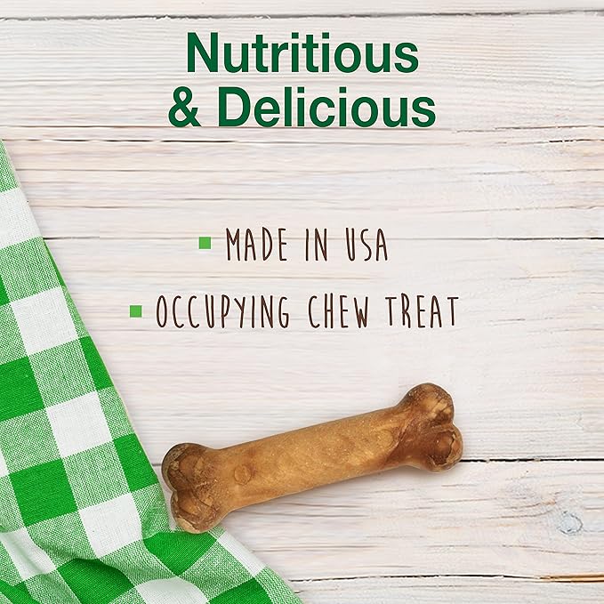 Nylabone Healthy Edibles Natural Dog Chews, Long Lasting Bones for Dogs, Roast Beef & Chicken Flavor Dog Treats, X-Small (3 Count)