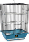 Prevue Pet Products Small Bird Cage - Ideal for Finches, Canaries, Songbirds, Small Parakeets, Lightweight Indoor Enclosure, Versatile Travel Cage for Small Birds - Blue and Black