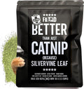 Fiend Catnip + Silvervine for Cats & Kittens Bulk Refill Rescue Pack 1⅛ Cup (38g) – Safety-Cut Premium Fine Cat Nip Blend with Vegan Silver Vine – Ultra Potent, North American Create a Monster!