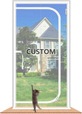 Custom Screen Door, Up to 118" Wx118 H DIY Thickened Cats Resistant Mesh with Zipper, Pets Scratch & Fly Proof Screen Door for Doors & Windows