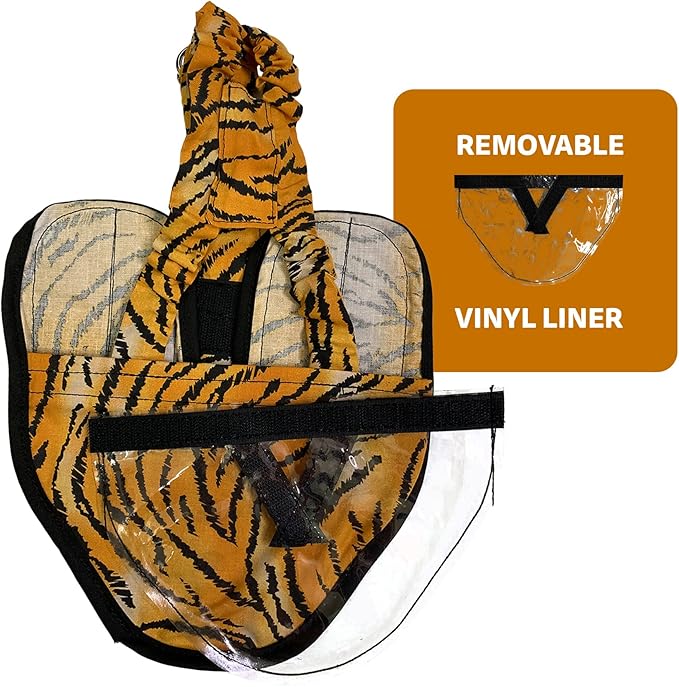 Hen Holster Starter Kit - Wrap-Around Runner Duck Diaper w/ Removable Liner & Fixed Tab - Durable, Secure Fit, Easy-to-Wear - Essential Duck Supplies for Real Ducks, Made in USA - Tiger