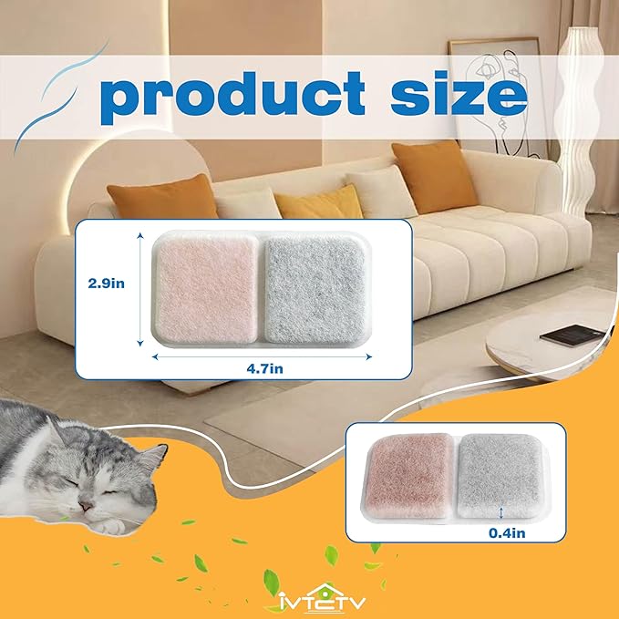 16 Pack Filter Replacement Compatible with Catit Airsift Jumbo/Regular/Smartsift Box, Dual Action Filter to Keep Catit Litter Box Fresh Smell，Cat Litter Box Filters Pads Replacement