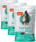 Hartz Hairball Remedy Plus Chicken Flavored Soft Chews for Cats and Kittens (Pack of 3)