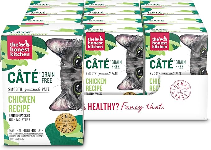 The Honest Kitchen Human Grade Câté™ Grain Free Chicken Pâté Wet Cat Food, 5.5 oz (Pack of 12)