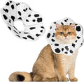 Soft Adjustable Cat Cone Collar, Comfortable Cat Recovery Collar Suitable for Various Types of Cats,Elizabethan Neck Protective Collar for Cats After Surgery (Milk, Small)