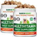 BARK&SPARK Dog Multivitamin Chews Glucosamine Chondroitin with Omega 3, Digestive Enzymes & Probiotics | Vitamins and Supplements for Dogs Pet Skin & Coat & Joint & Gut Health Support - 240ct