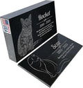 Cat Memorial Personalized Black Granite Stone 12 X 6 Bereavement in Memory Loss of Pet Cat Garden Stone