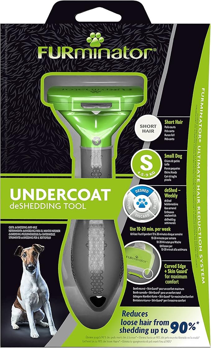 FURminator Undercoat deShedding Tool for Small Short Hair Dogs 4.5-9 kg