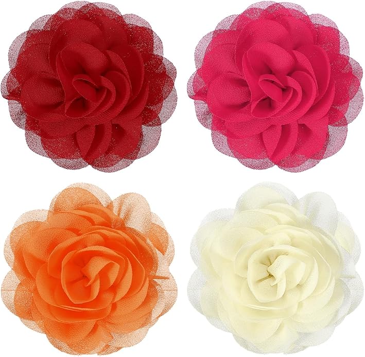 Dog Collar Flowers, Pet Flower Charms Soft Chiffon Cat Collar Bow Tie Floral Grooming Supplies, Intended for Dog