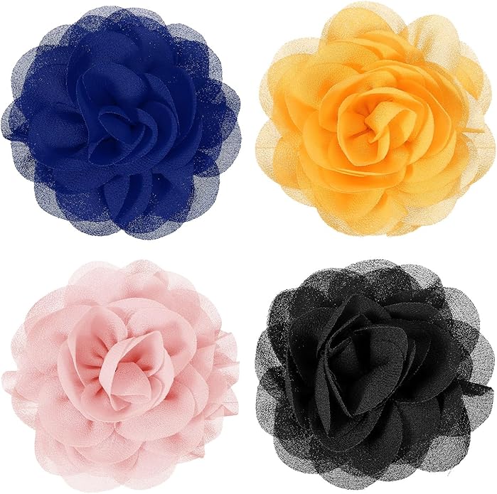 Dog Collar Flowers, Pet Flower Charms Soft Chiffon Cat Collar Bow Tie Floral Grooming Supplies, Intended for Dog