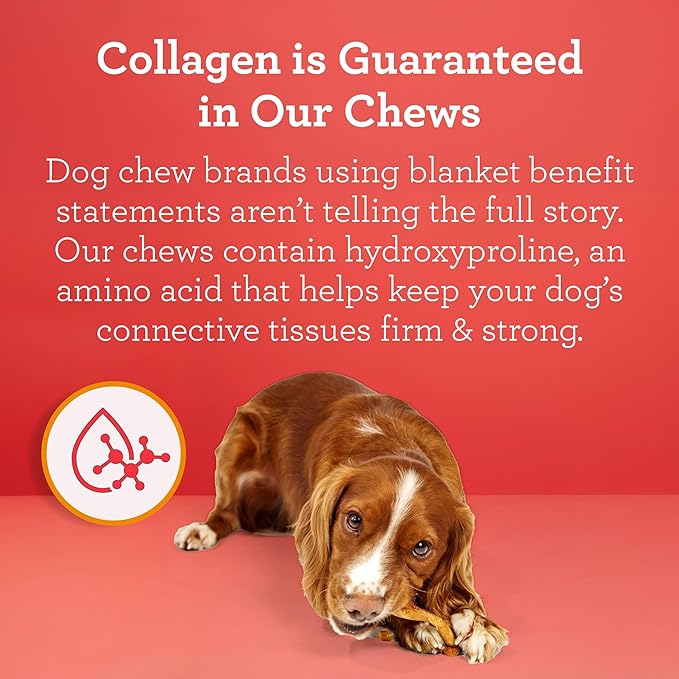 DreamBone CollaYUMS Twists Plus Collagen Chews for Dogs, 20 Count, Treat Your Dog to Rawhide-Free Chews Made with Chicken, Vegetables and Peanut Butter