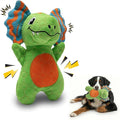 Bite Force - Durable & Strong Dog Toy Green Dino with Squeaker, Kevlar-Reinforced for Aggressive chewers.