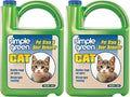 Simple Green Cat Stain & Odor Remover - Enzyme Cleaner for Cat Urine, Feces, Blood, Vomit (1 Gallon Refill) (Pack of 2)