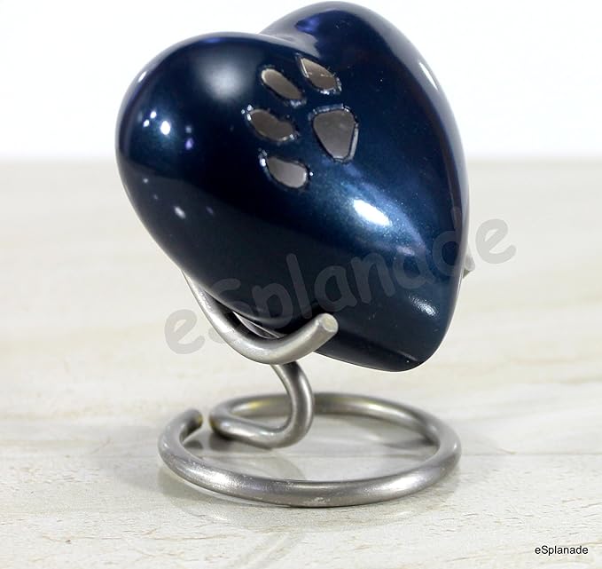 eSplanade cat Dog pet Cremation Mini Heart urn Keepsake Memorial | Small urn for Ashes Funeral Burial