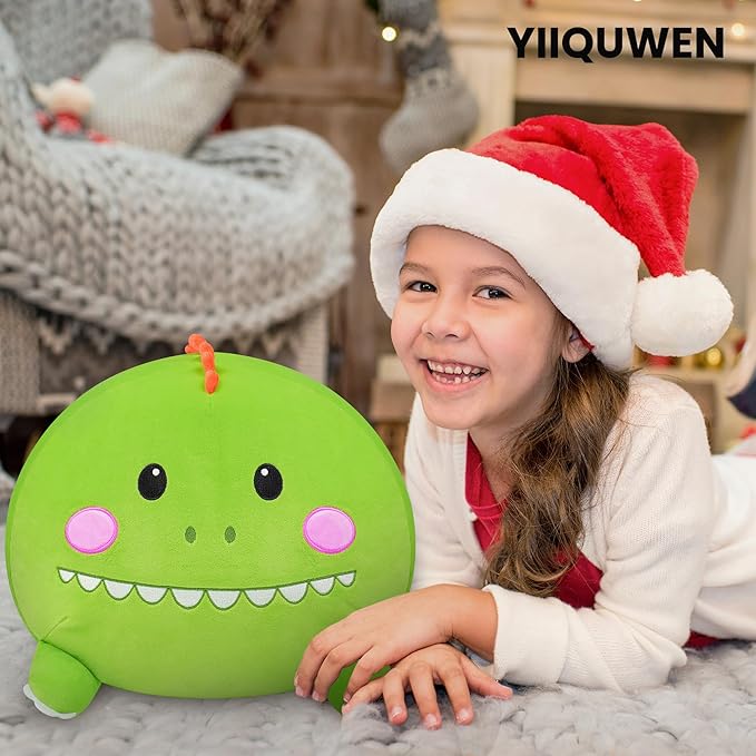 Dinosaur Plush, Stuffed Animal Set with 4 Baby Dinos, Soft Stuffed Toy Pillow, Cute Birthday Gift for Kids Boys Girls (15")