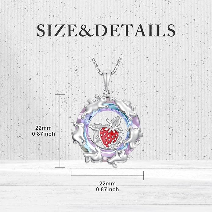 Guinea Pig/Raccoon/Butterfly/Panda/Hummingbird/Giraffe/Rabbit Necklace 925 Sterling Silver Animal Pendant Jewelry Gift for Women Mom