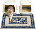 Unicorn Catcher Cat Litter Mat Non-Slip Bottom Litter Box Mat Urine-Proof Soft Litter Mat for Cats Waterproof Pads Protects Floors Cat Mat for Litter Box