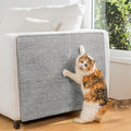 Conlun Cat Scratcher Mat,Natural Sisal Cat Scratch Pad with Hook&Loop Tape,Horizontal Floor Kitty Scratching Pads Rug for Indoor,Pet Furniture Protector for Couch&Carpets&Sofas, Large, Grey