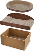 Avont Cat Scratcher Set, 3 Pcs Cardboard Cat Scratchers for Indoor Cats Durable Corrugated Cardboard Scratch Board Bed Lounge Box Toys for Kittens, Furniture Protector for Couch