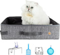 Travel Light with Covered Portable Cat Litter Box Without Any Mess. Ultra-Lightweight, Stop Lugging a Hard Litter Box. Keep Everything Contained. Ideal for Hotel Stays, Car Trips, Flights