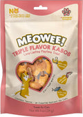 MEOWEE! Triple Flavor Kabobs Cat Treat, 1 Ounce Bag, Long-Lasting Playtime Treat for Cats Made with Real Chicken, Salmon & Tuna